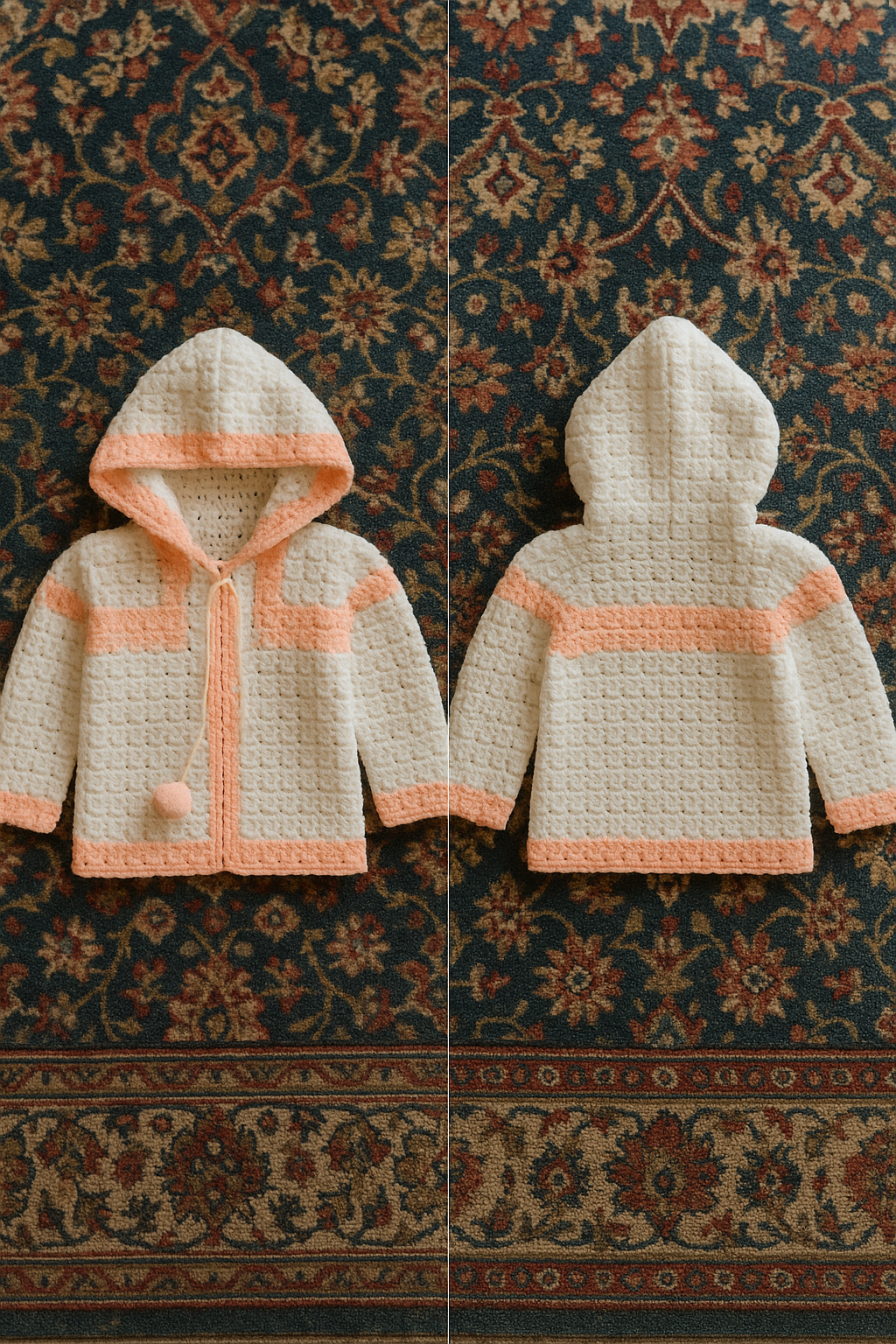 Peachy Keen Vintage Crochet Cardigan