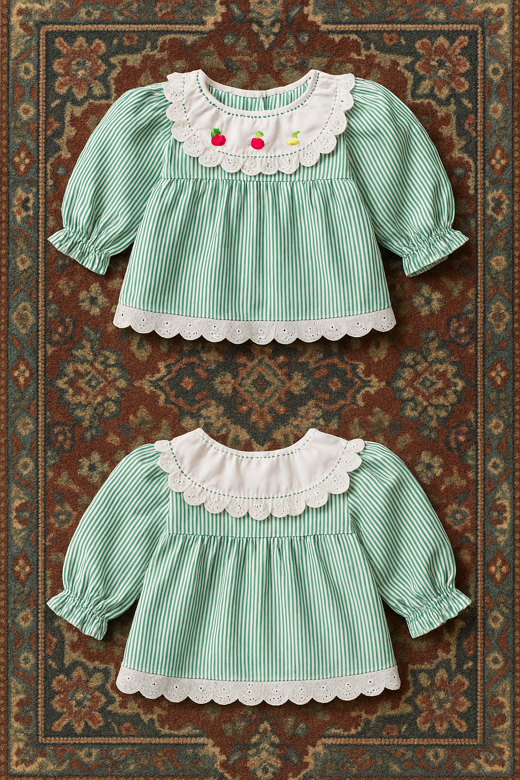 Green Apple Blossom Top (0-3 Months)