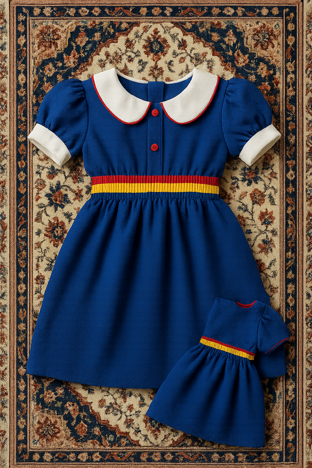 Classic Royal Blue Sister Dress (4–7 Years)