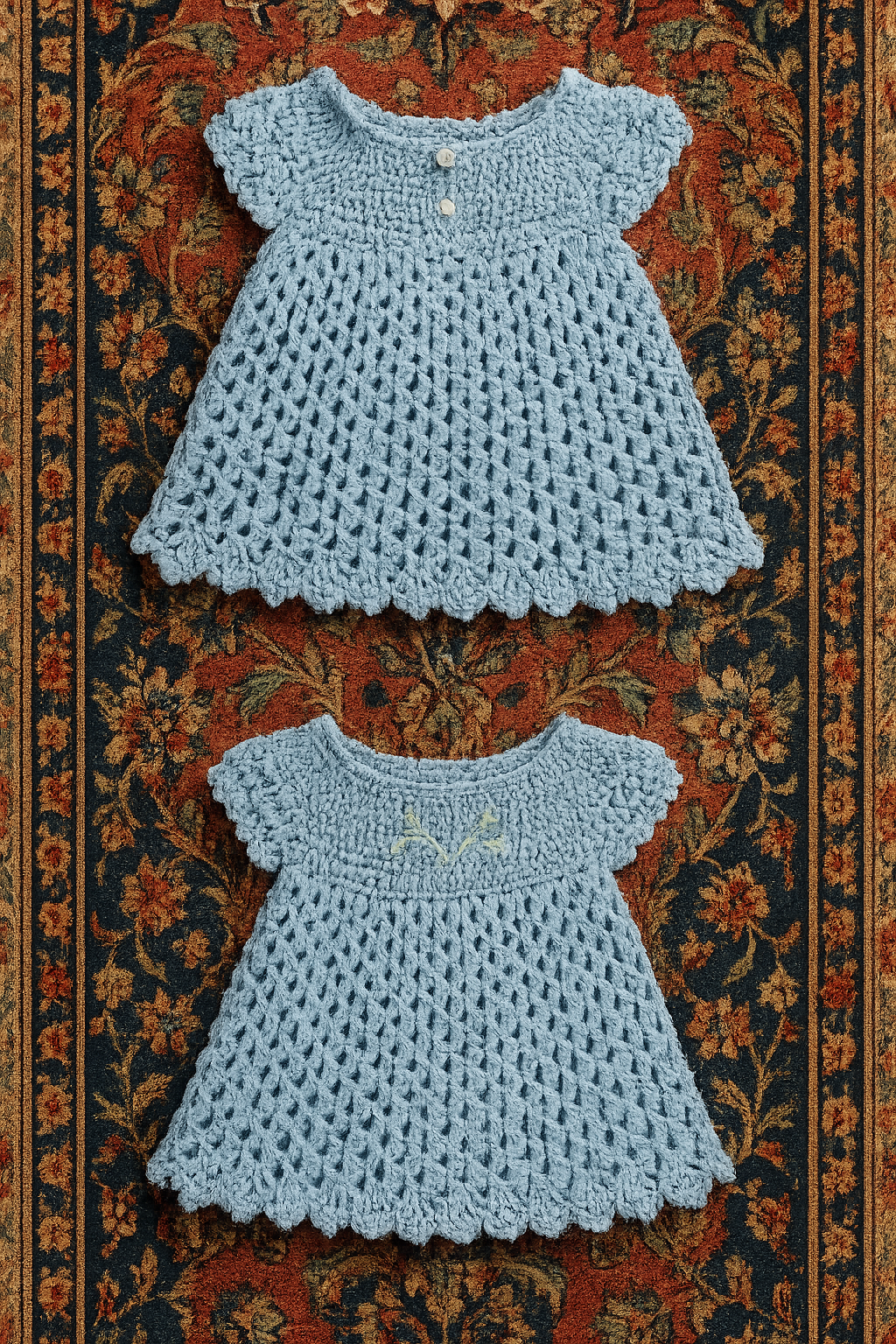 “Bluebell Breeze” Crochet Dress
