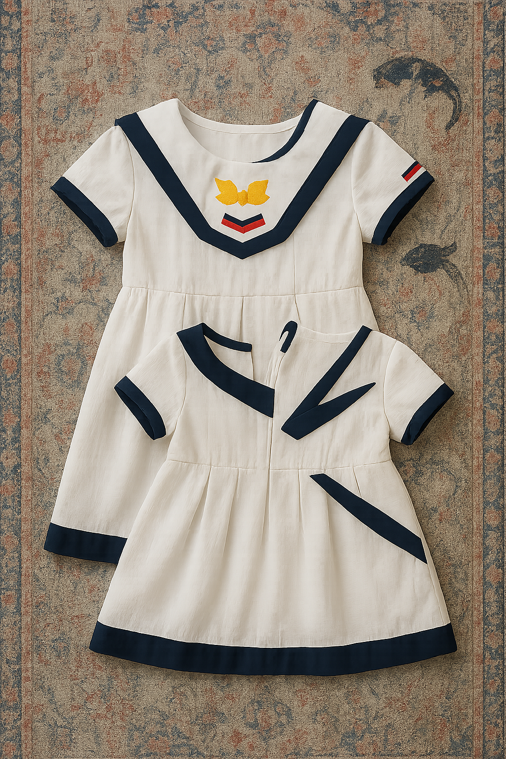 Tides Sailor Set – Cream & Navy