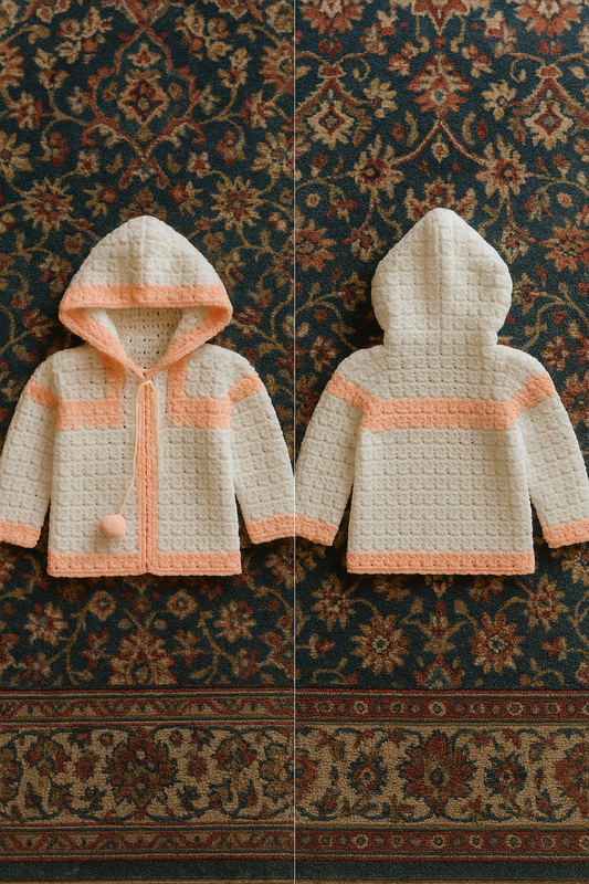 Peachy Keen Vintage Crochet Cardigan