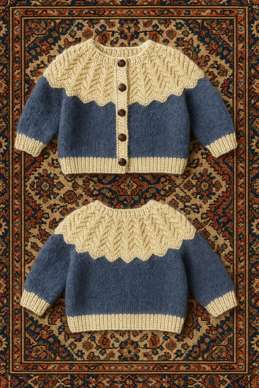 Winter Heirloom Sweater – Midnight & Cream