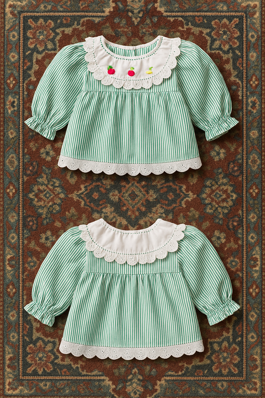 Green Apple Blossom Top (0-3 Months)