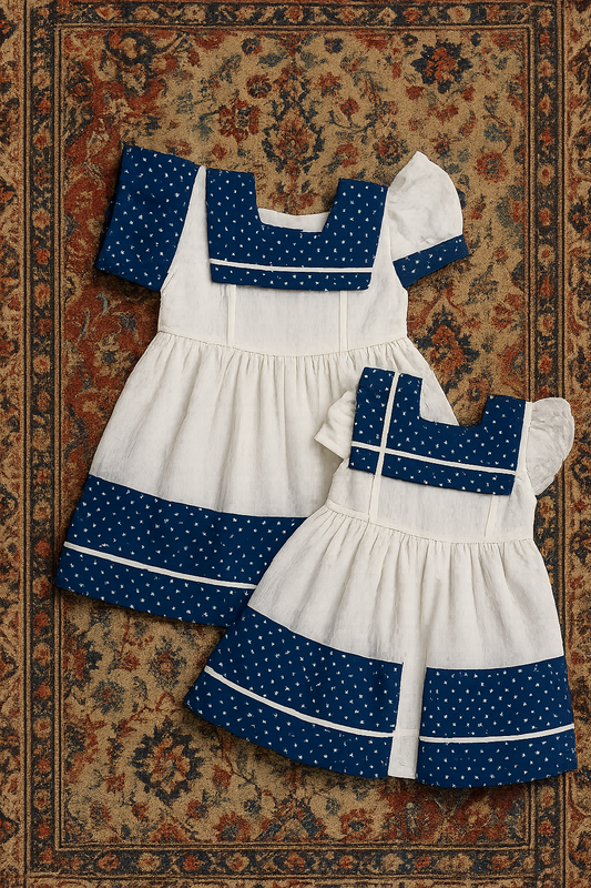 Navy Star Sailor Dress (6-12 Months)