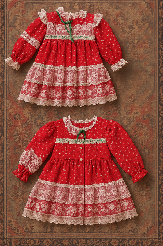 Coral Florentine Tiered Dress