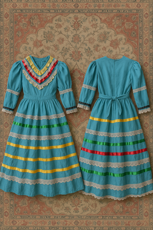 Fiesta Heritage Ribbon Dress (5–9 Years)