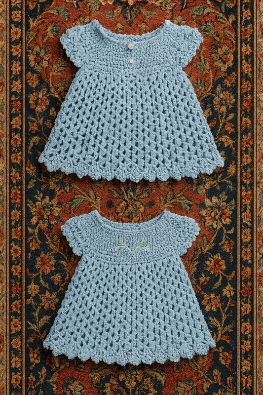 “Bluebell Breeze” Crochet Dress