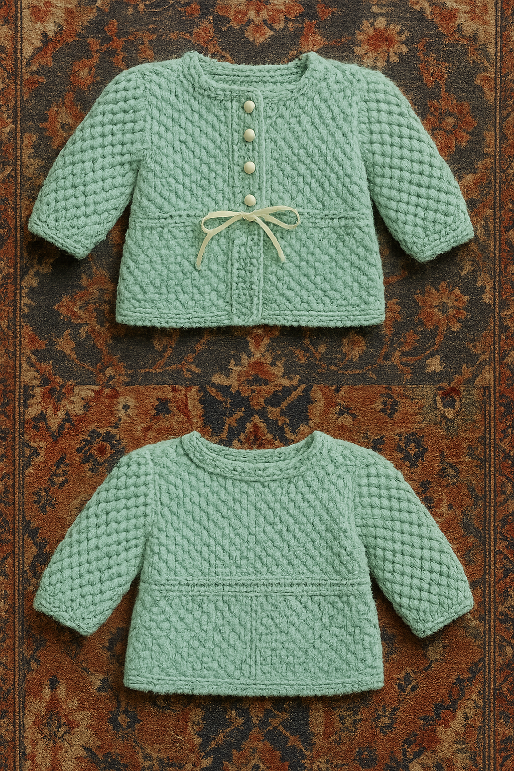 Long sleeve knitted sweater, ages 6months-18 months