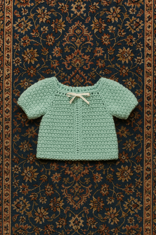 Mint Whispers Baby Cardigan (Newborn–3 Months)