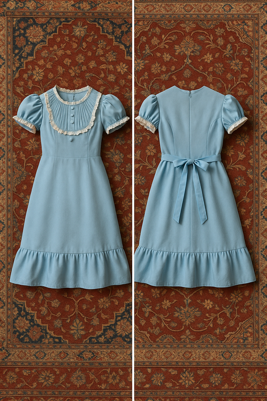 Sky Blue Ruffle Dress (4–7 Years)