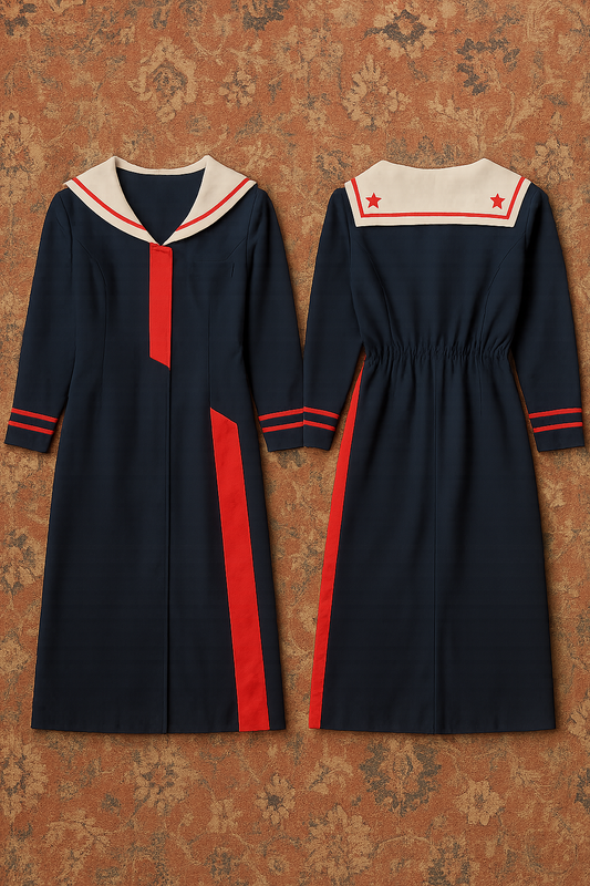 Starboard Admiral Sailor jumper – Navy & Crimson Elegance (Up to Age 6)