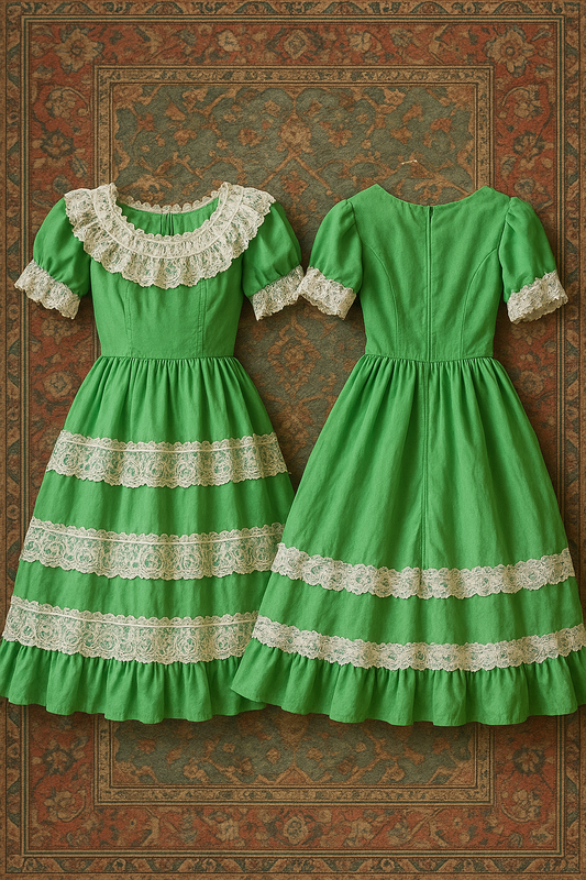 Verde Flamenco Lace Dress (Teens)