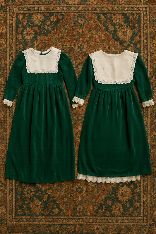 Emerald Heirloom Lace Dress (3–8 years)
